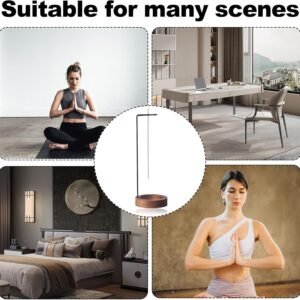 Pishon Wooden Incense Hoder Stand | Wooden Agarbatti Stand with ash Catcher for Home Office | Incense Sticks Holder (Round Stand)